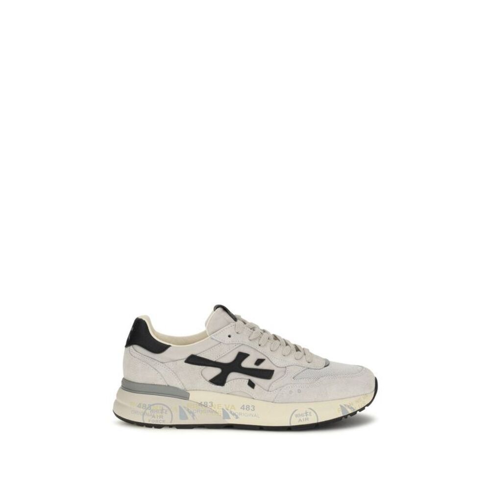 Premiata White Polyester Low Top Men's Sneakers